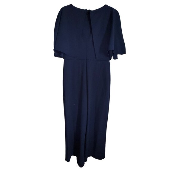 Connected Apparel‎ Navy Blue  Jumpsuit 10P Elegant Evening Wear Classic Modern - Picture 4 of 9